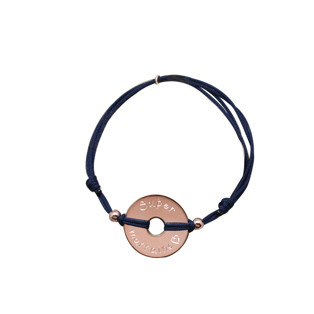 Bracelet Super marraine plaqué or rose - Bijoux personnalisés