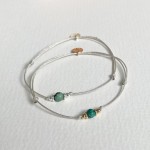 Bracelet pierre de naissance turquoise d'Afrique pour le mois de décembre