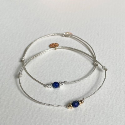 Bracelet pierre de naissance septembre lapis lazuli