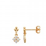 Boucles d'oreilles pendentif sertis zirconiums